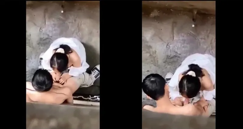 Quay lén em nữ học sinh bj cho bạn trai trong hẻm